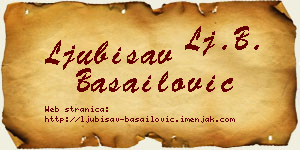 Ljubisav Basailović vizit kartica